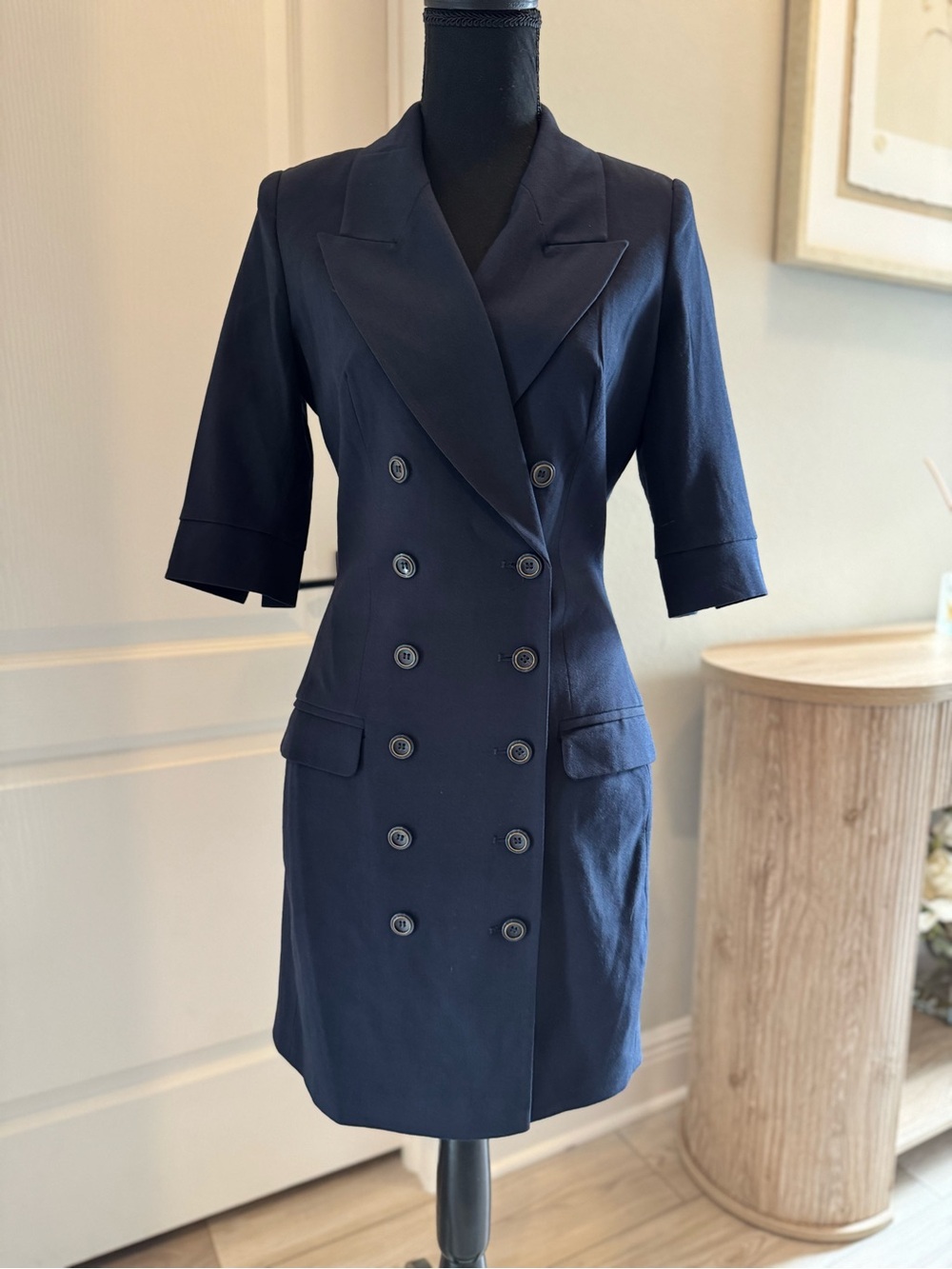 VENUS Navy Blue Mini Business Jacket Dress - Picture 4 of 13